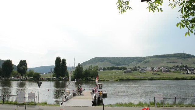 Cityscape of Beilstein and Mosel River.