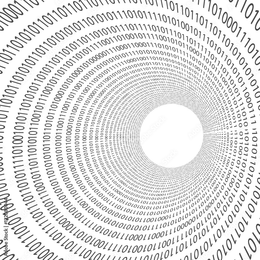 Poster Abstract binary code background. Vector