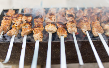 grilled skewers on the grill