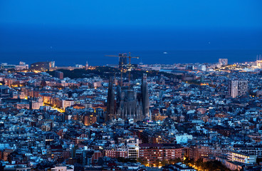 Fototapeta na wymiar Barcelona skyline, Spain