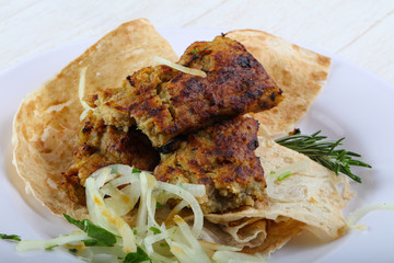 Vegetarian potato kebab