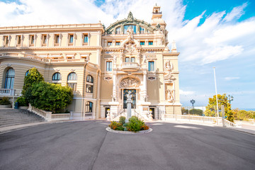 Fototapeta na wymiar Famous Opera building in Monte Carlo on the French riviera in Monaco