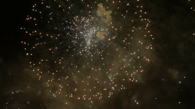 a great fireworks in a night sky
