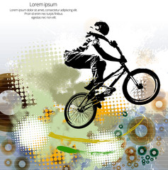 Plakat BMX biker. Vector