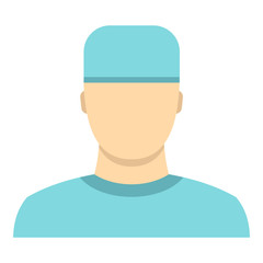 Doctor icon in flat style isolated on white background. Treatment symbol vector illustration