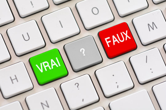 Vrai or Faux choice in french on keyboard
