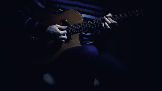 Guitar Player And Gypsy Guitar