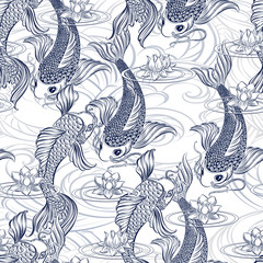 koi carp tatoo pattern