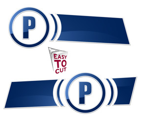 baner z ikoną w okręgu element menu © vempireart