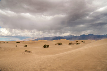Fototapeta na wymiar Death Valley Dunes and Storm
