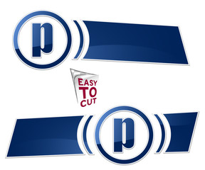 baner z ikoną w okręgu element menu © vempireart