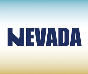 The Nevada shape is within the Nevada name in this state graphic 