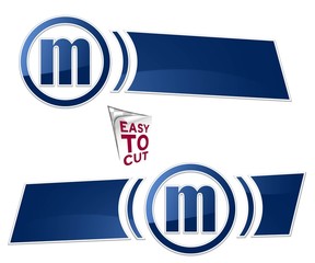 baner z ikoną w okręgu element menu © vempireart