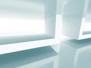 Fototapeta premium Abstract Futuristic Architecture Background. White Building Desi