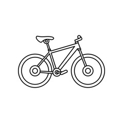 Obraz premium Bicycle icon in outline style isolated on white background vector illistration