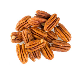 pecan nuts isolated on white