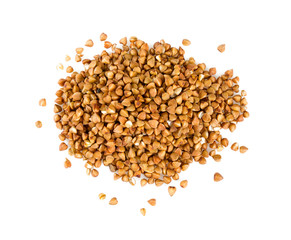 buckwheat groats isolated on white
