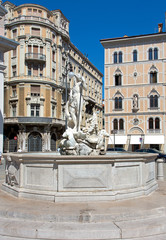 Neptune fountain in Trieste