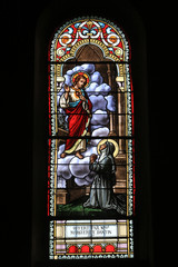 Fototapeta na wymiar Sainte Marguerite-Marie Alacoque et le Coeur Sacré de Jésus. La Chapelle du Mont du Chat.