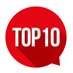 Top 10 - Top Ten vector speech bubble