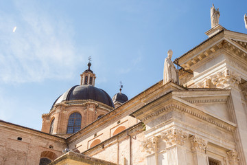 Dome and roof in Santa Maria Assunta Cathedral, Urbino, Marche,