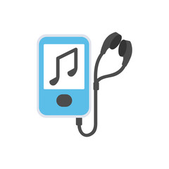 music player vector icon. flat design.