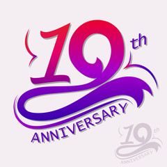 Anniversary Design, Template celebration sign
