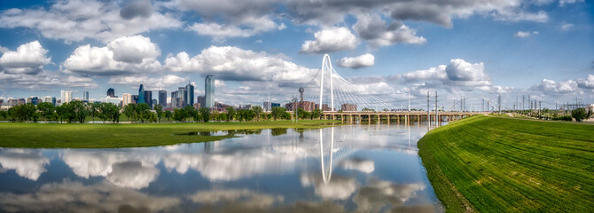 Margaret Hunt Hill Bridge at Trinity Park in Dallas, Texas