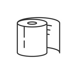 Toilet paper icon. thin line design