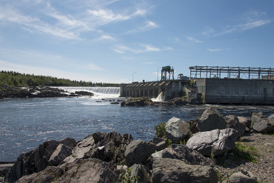 Dam at Bishop Falls Newfoundland, Canada