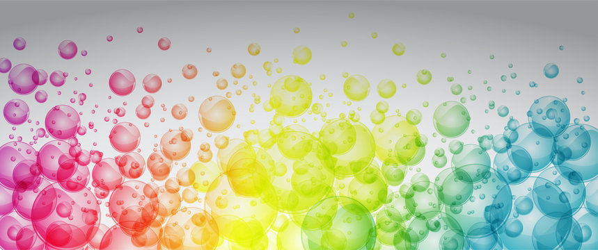Rainbow color bubbles © Orkidia