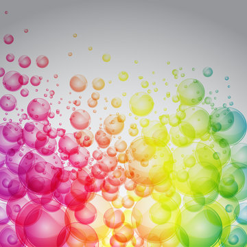 Rainbow color bubbles