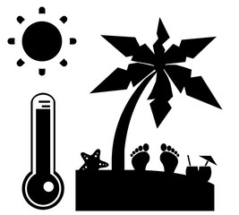 Canicule en vacances à la plage