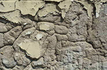 Old plaster on the wall
