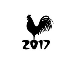 Silhouette of a rooster sign