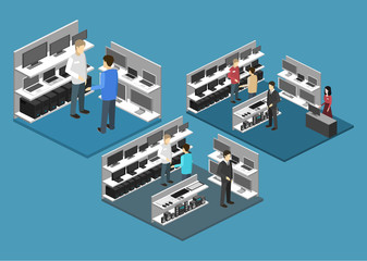 Isometric interior of Computer store