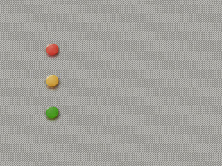 Three tablets per pack: red, yellow, green. Traffic light of tablets