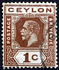 Postage stamp Sri Lanka 1920 King George V