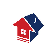 Up Arrow House Flat Property Logo Symbol