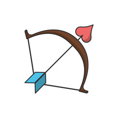 Cupids bow icon. Love passion and romantic theme. Isolated design. Vector illustration