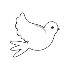 Dove icon. bird animal and peace theme. Isolated design. Vector illustration