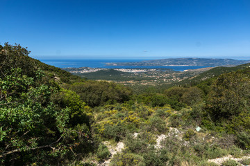 Fototapeta na wymiar Amazing panoramic view of Argostoli town, Kefalonia, Ionian islands, Greece