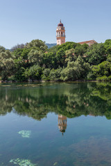 Amazing view of karavomilos lake, Kefalonia, Ionian islands, Greece