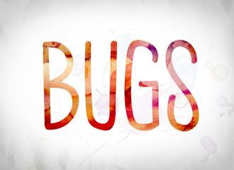 Bugs Concept Watercolor Word Art