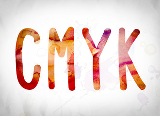 CMYK Concept Watercolor Word Art
