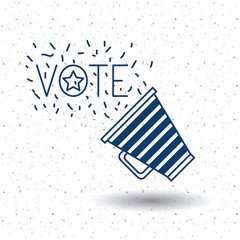 Megaphone icon. Vote election nation and government theme. Silhouette and isolated design. Vector illustration