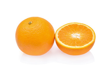 fresh orange isolated on white background
