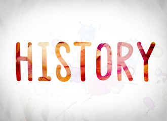 History Concept Watercolor Word Art