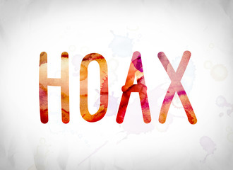 Hoax Concept Watercolor Word Art