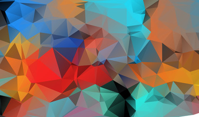 Colorful polygon background or vector frame. Abstract Triangle G